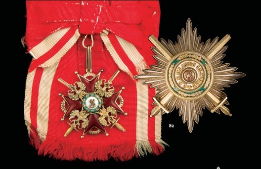 Order of Saint Stanislaus, Type II, Military Division, I Class Set, by Eduard