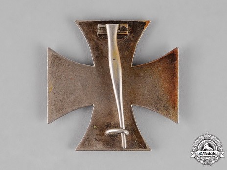 Iron Cross I Class, by P. Meybauer (early pin, marked) Reverse