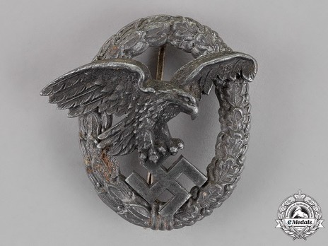 Observer Badge, by P. Meybauer (in zinc) Obverse