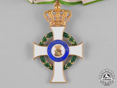 Albert Order, Type II, Civil Division, II Class Commander (in gold) Reverse
