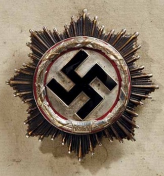 German Cross, in Silver, by Deschler (4 rivets, "1", cupal) Obverse