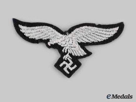 Luftwaffe 2nd Pattern NCO/EM's Breast Eagle (black backer) Reverse