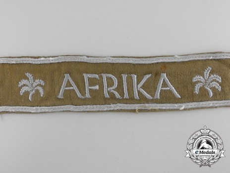 German Army Afrika Cuff Title (2nd version) Obverse Detail 1