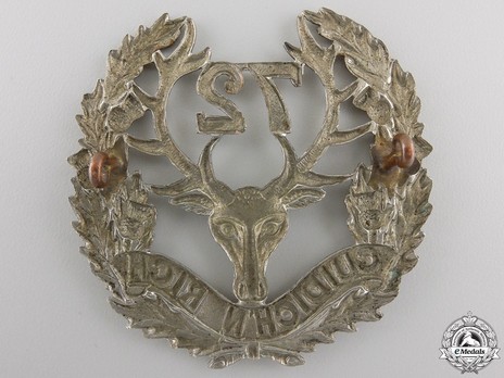 72nd Infantry Battalion Other Ranks Cap Badge Reverse