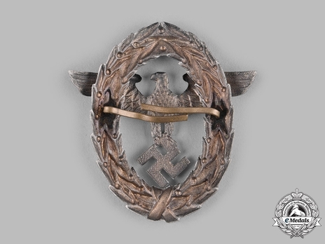 German Police 1st Pattern Officer/NCO/EM's Metal Cap Eagle Reverse