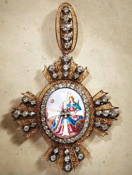 Order of Saint Catherine, Lesser Cross Badge (in gold and diamonds, second half 19th century)