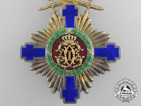 The Order of the Star of Romania, Type I, Military Division, Grand Officer's Cross Reverse