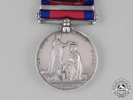 Military General Service Medal (with "CHRYSTLER'S FARM" clasp) Reverse