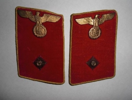 NSDAP Arbeitsleiter Type IV Reich Level Collar Tabs Obverse
