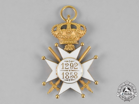 Order of Civil and Military Merit of Adolph of Nassau, Officer with Crown (Military Division) Reverse