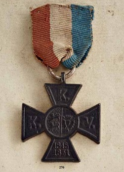 Commemorative Cross for the Schleswig-Holstein Army, 1848-1849 (in blackened iron, variant) Obverse