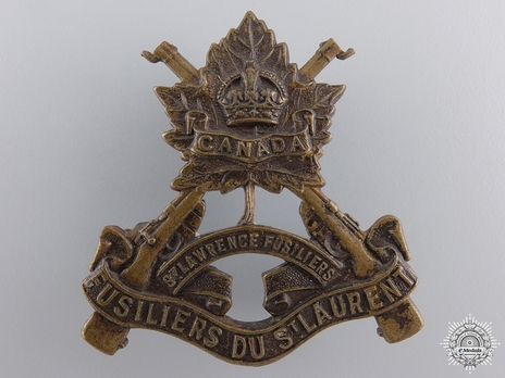 Fusiliers Du St. Laurent Other Ranks Cap Badge Obverse