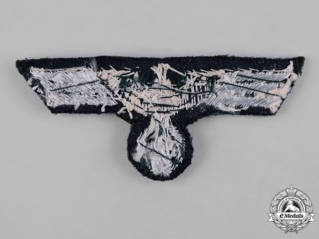 German Army Officer's Breast Eagle (Hand-Embroidered) Reverse