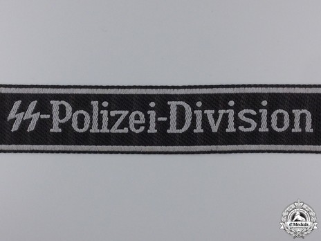 Waffen-SS Polizei-Division NCO/EM's Cuff Title (BeVo weave version) Obverse