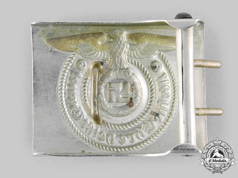 Allgemeine SS NCO/EM's Belt Buckle, unmarked (nickel-silver) Reverse