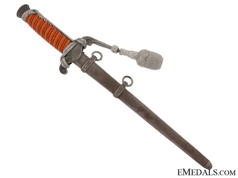 German Army WKC-made Late Version Officer’s Dagger Reverse in Scabbard