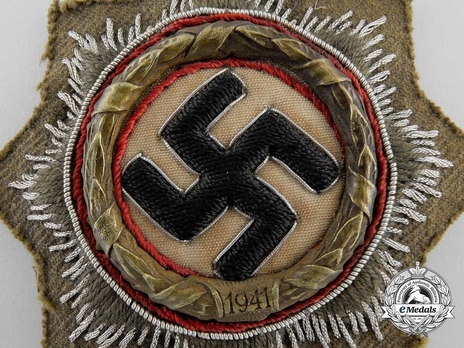 German Cross, in Gold, in Cloth, (Afrikakorps) Obverse