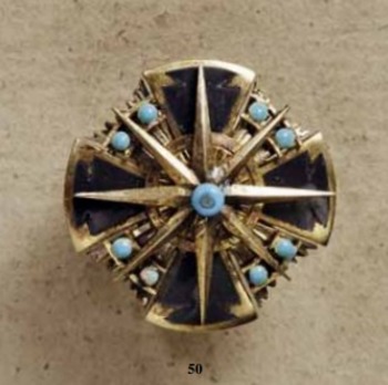 Order of the Star of Brabant, I Class Grand Commander Breast Star Miniature Obverse