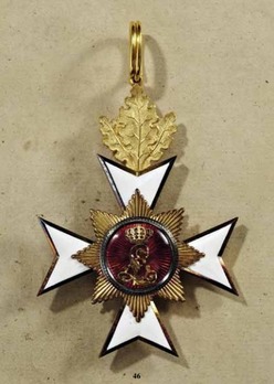 House Order of the Honour Cross, Type II, II Class Cross (with oak leaves, in gold) Reverse