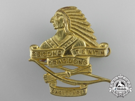 2nd/10th Dragoons Officers Cap Badge Obverse