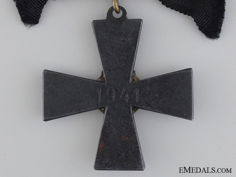 Order of the Cross of Liberty, Military Division, Cross of Mourning (1941) Reverse