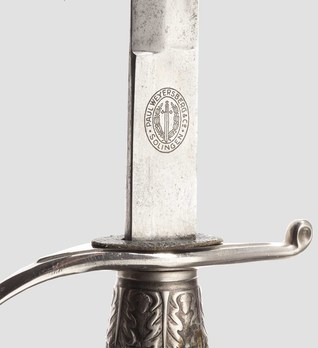 German Police Officer's Sword by P. Weyersberg & Co. Maker Mark