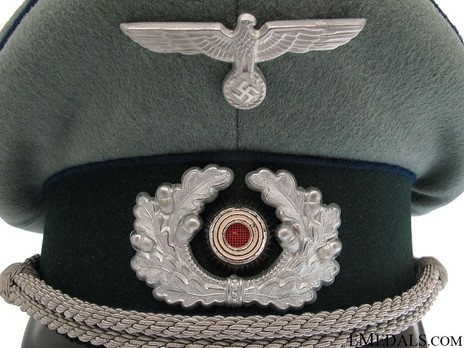 German Army Medical Officer's Visor Cap Insignia Detail
