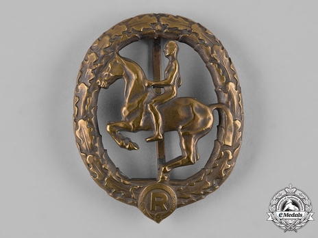 German Horseman's Badge, in Gold (in tombac) Obverse