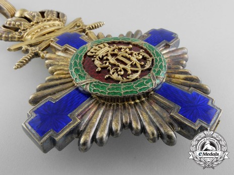 The Order of the Star of Romania, Type I, Military Division, Commander's Cross Reverse