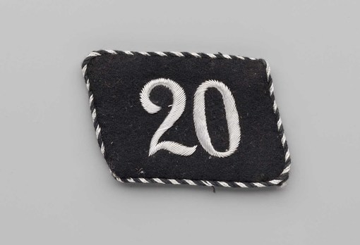 Allgemeine SS 20th Standarte Unit Collar Tab Obverse