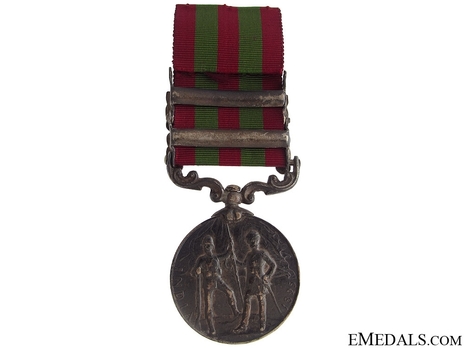 Silver Medal (with "PUNJAB FRONTIER 1897-98" and "WAZIRISTAN 1901-02" clasp) (1896-1901)  Reverse
