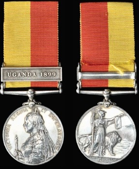 East and Central Africa Medal, in Silver (with "UGANDA 1899" clasp)