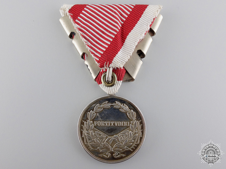 Type IX, I Class Silver Medal (with fourth award clasps) Reverse