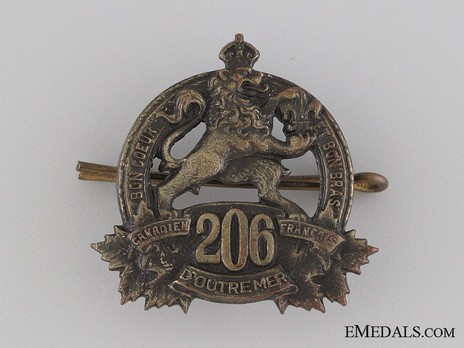 206th Infantry Battalion Other Ranks Collar Badge Obverse