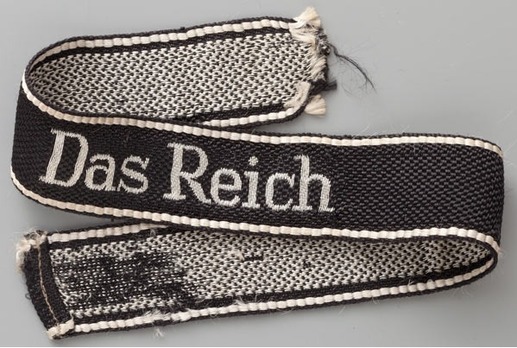 Waffen-SS Das Reich Officer's Cuff Title Obverse