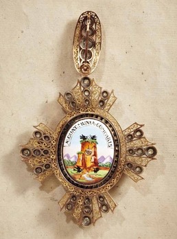 Order of Saint Catherine, Lesser Cross Badge (in gold and diamonds, second half 19th century) Reverse