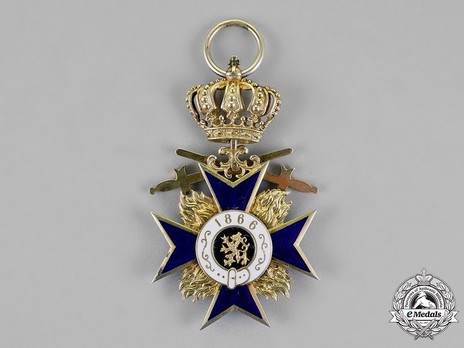 Order of Military Merit, Military Division, III Class Cross (with crown, in silver gilt) Reverse