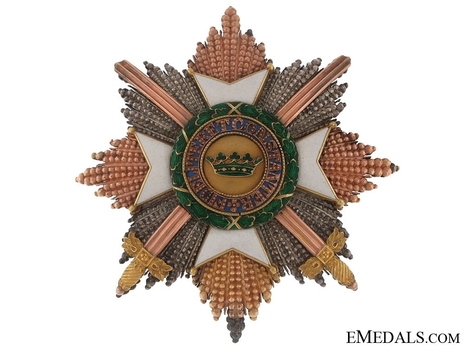 House Order of Saxe-Ernestine, Type II, Military Division, Grand Cross Breast Star (in silver gilt) Obverse