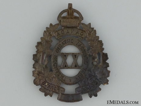 20th Infantry Battalion Other Ranks Cap Badge Reverse