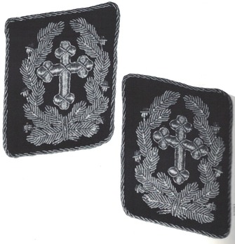 Kriegsmarine Chaplains Marinepfarrer, Marineoberpfarrer & Marinekriegspfarrer Collar Tabs (2nd pattern) Obverse