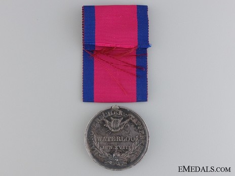Waterloo Medal (unstamped) Reverse