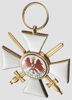 Order of the Red Eagle, Type V, Military Division, III Class Cross (in gold) Obverse