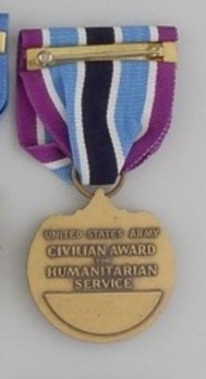 Civilian Award for Humanitarian Service Reverse