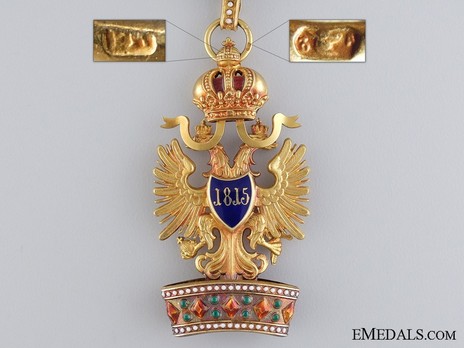 Order of the Iron Crown, Type III, Civil Division, Knight III Class (in Gold) Reverse