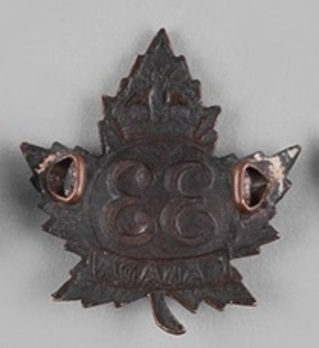 33rd Infantry Battalion Other Ranks Collar Badge Reverse
