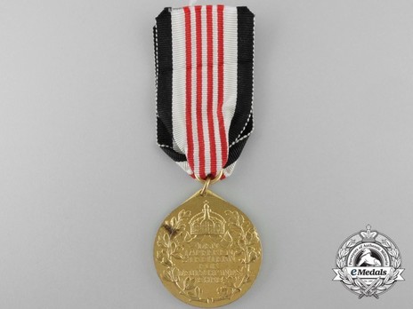 Colonial Medal (for soldiers of European descent, in bronze gilt) Reverse