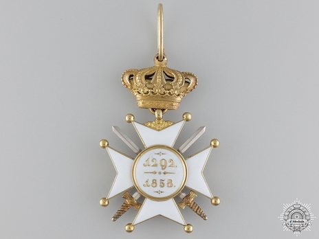 Merit Order of Adolph of Nassau, Military Division, II Class Commander (in gold) Reverse
