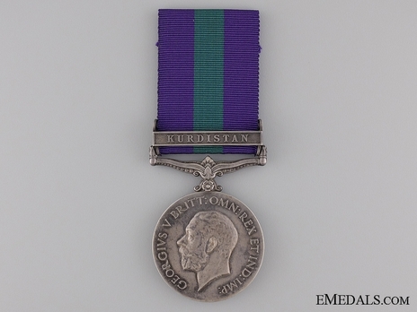 Silver Medal (with "KURDISTAN” clasp) (1918-1930) Obverse