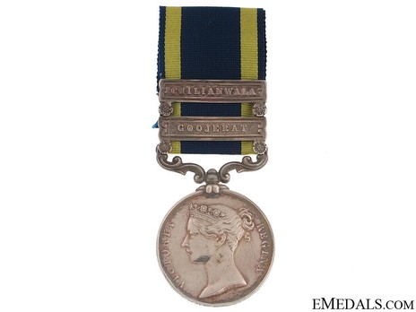 Silver Medal (with "CHILIANWALA" and "GOOJERAT" clasps) Obverse