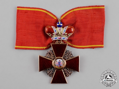 Order of St. Anne, Type II, Civil Division, II Class Cross (with Imperial Crown)